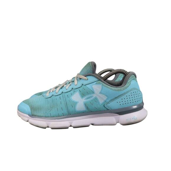 Under Armour Shoes Women 8.5 Athletic Sneaker Trainers Running Sport Active Blue - Picture 4 of 13